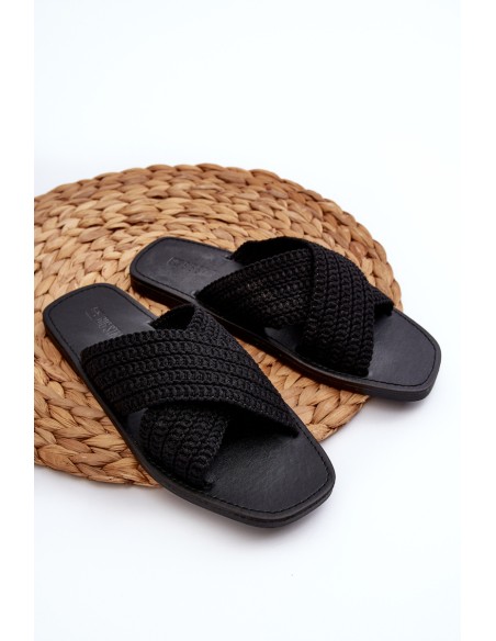 Women's Flat Sandals Big Star NN274077 Black