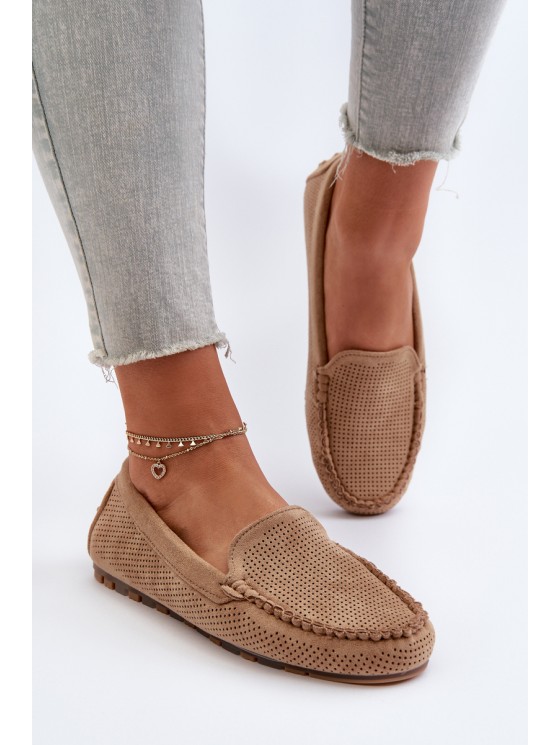 Women's Suede Moccasins Dark Beige Ranica