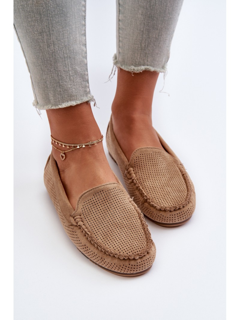 Women's Suede Moccasins Dark Beige Ranica