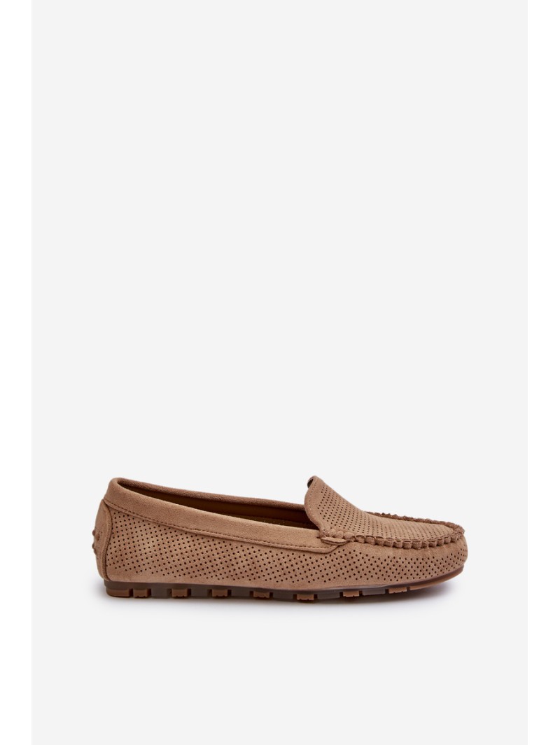 Women's Suede Moccasins Dark Beige Ranica