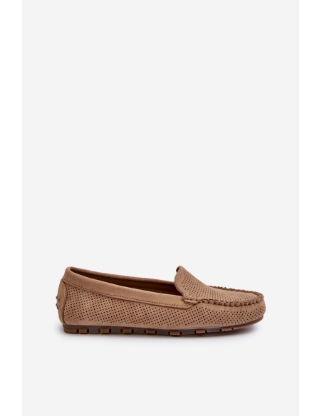 Women's Suede Moccasins Dark Beige Ranica