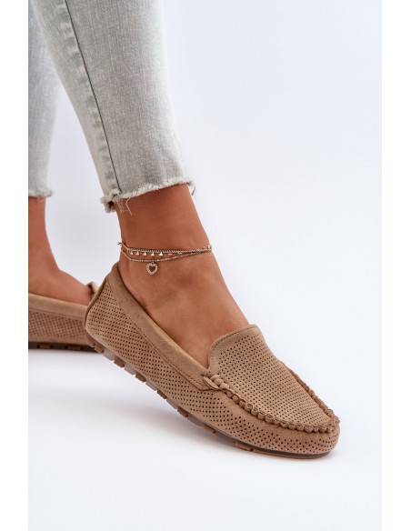 Women's Suede Moccasins Dark Beige Ranica