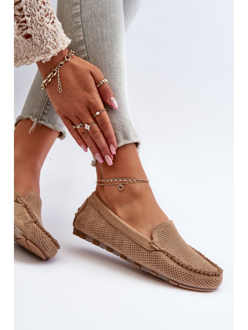 Women's Suede Moccasins Dark Beige Ranica