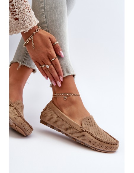 Women's Suede Moccasins Dark Beige Ranica