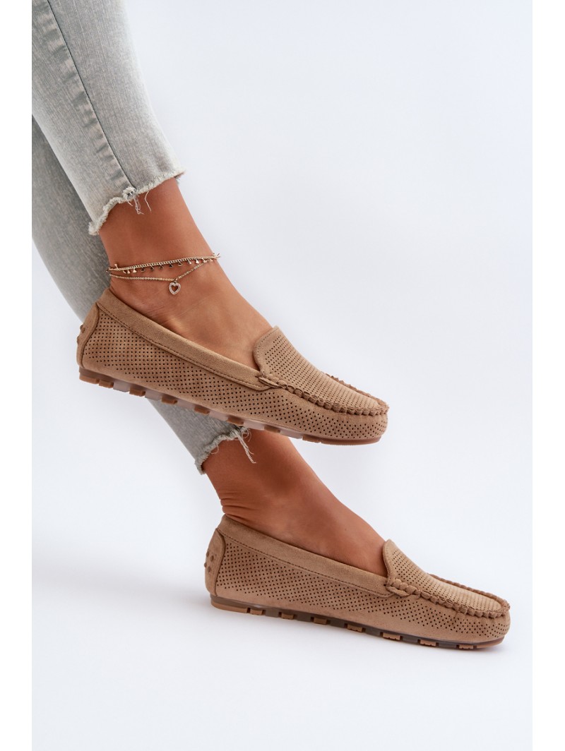 Women's Suede Moccasins Dark Beige Ranica
