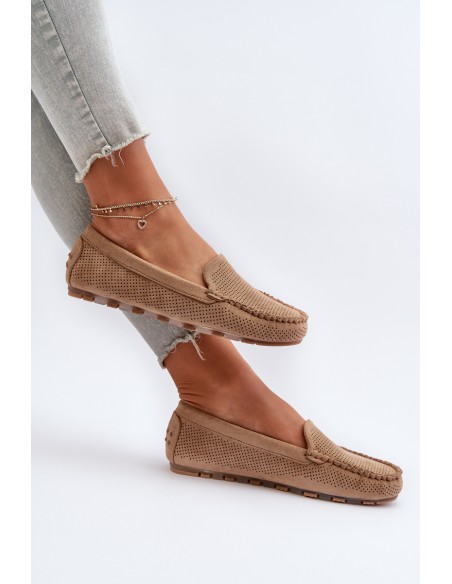 Women's Suede Moccasins Dark Beige Ranica