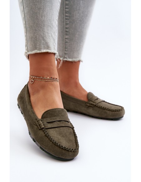 Women's Suede Moccasins Dark Beige Ranica