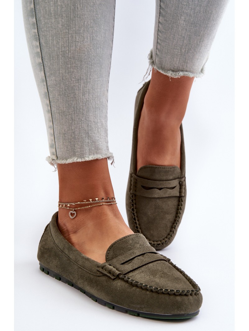 Women's Suede Moccasins Dark Beige Ranica