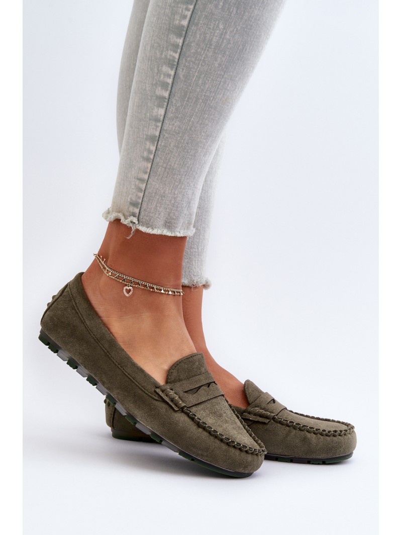 Women's Suede Moccasins Dark Beige Ranica