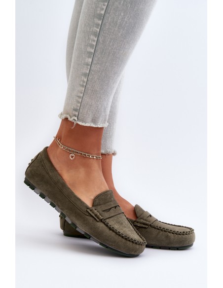 Women's Suede Moccasins Dark Beige Ranica