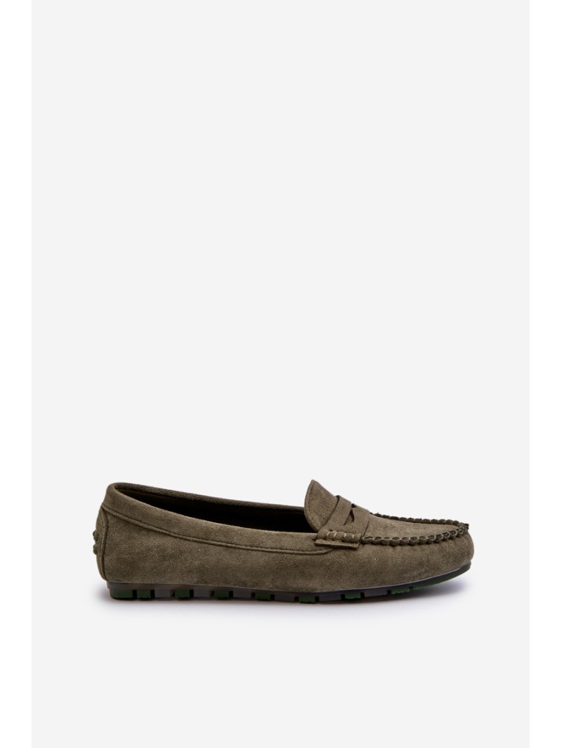 Women's Suede Moccasins Dark Beige Ranica