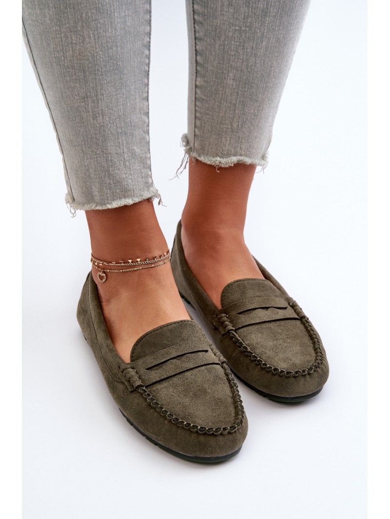 Women's Suede Moccasins Dark Beige Ranica
