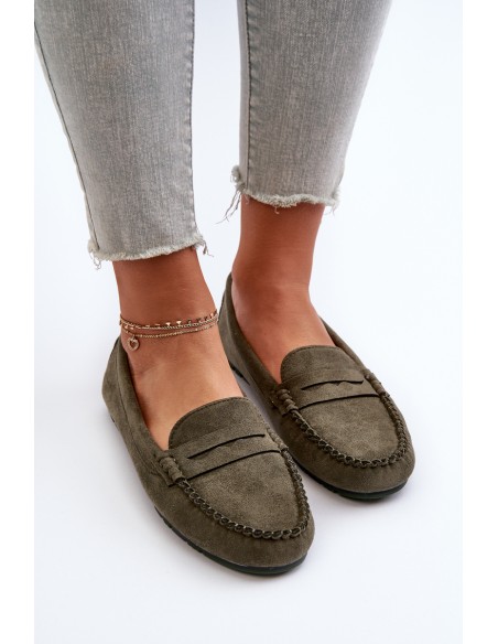 Women's Suede Moccasins Dark Beige Ranica