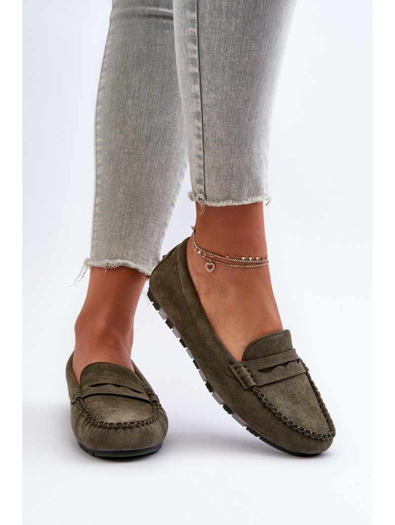 Women's Suede Moccasins Dark Beige Ranica