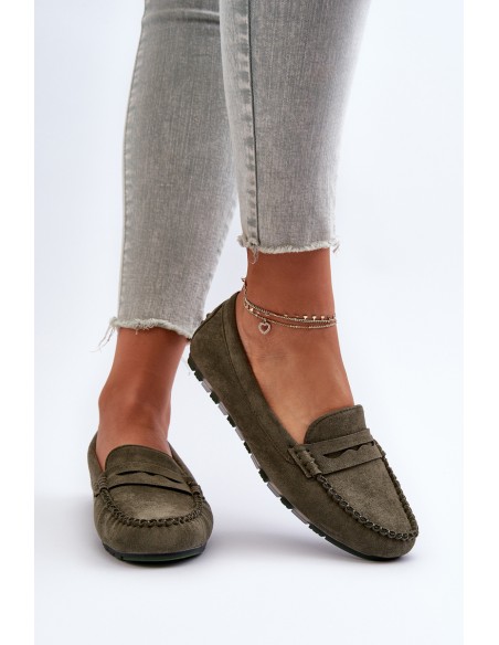 Women's Suede Moccasins Dark Beige Ranica