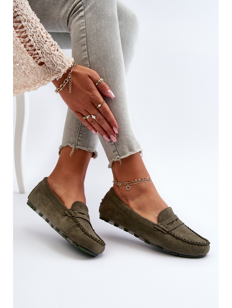 Women's Suede Moccasins Dark Beige Ranica