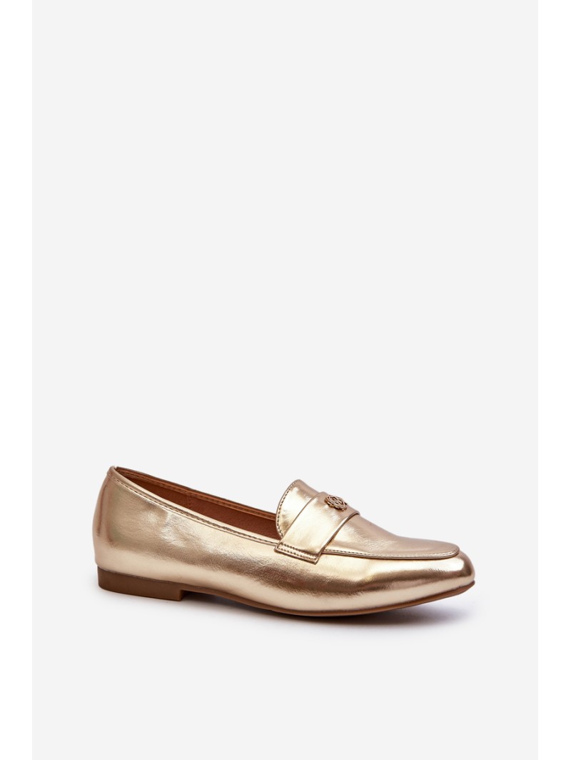 Women's Flat Heel Loafers Gold Sylvaine