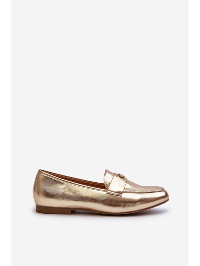 Women's Flat Heel Loafers Gold Sylvaine