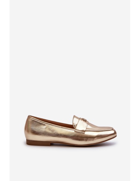 Women's Flat Heel Loafers Gold Sylvaine