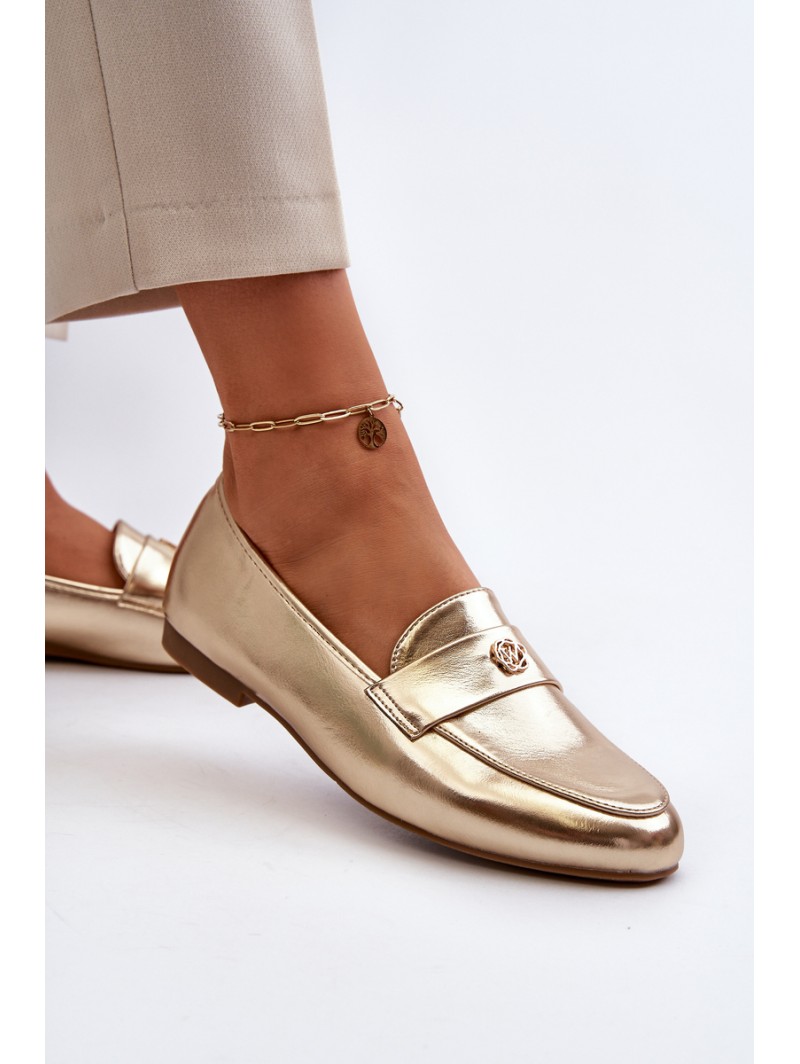 Women's Flat Heel Loafers Gold Sylvaine