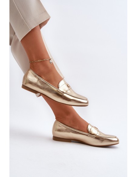 Women's Flat Heel Loafers Gold Sylvaine