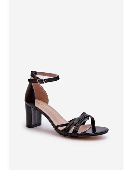 Black Sandals with Straps Enitia