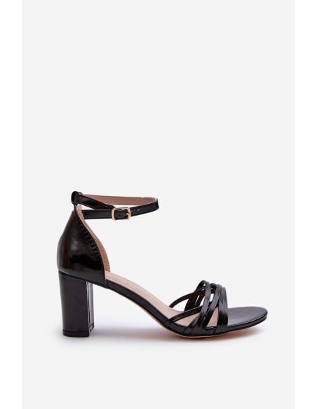 Black Sandals with Straps Enitia