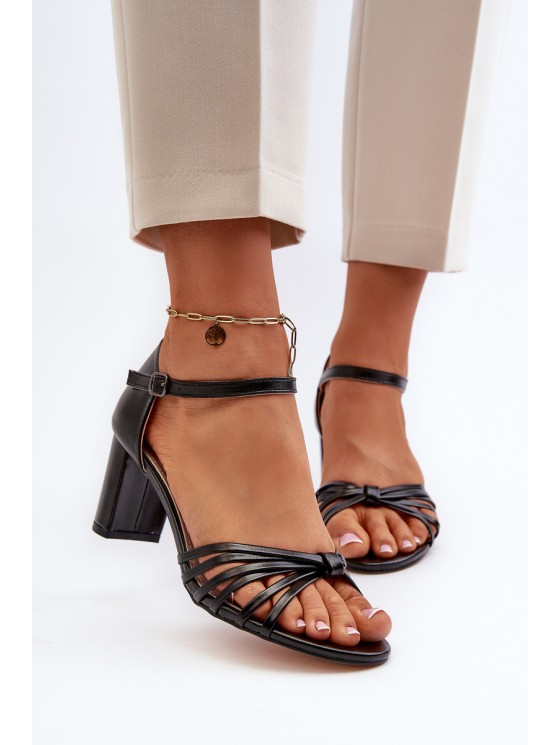Women's Black Strappy Sandals Pyrrette