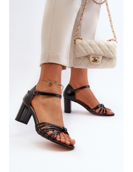 Women's Black Strappy Sandals Pyrrette