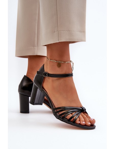 Women's Black Strappy Sandals Pyrrette
