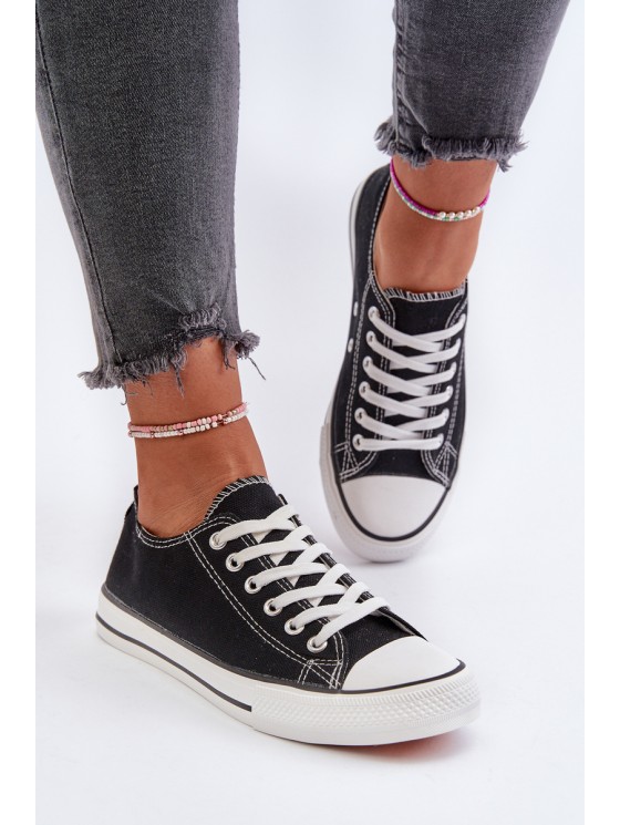 Women's Classic Low Black Sneakers Caelira