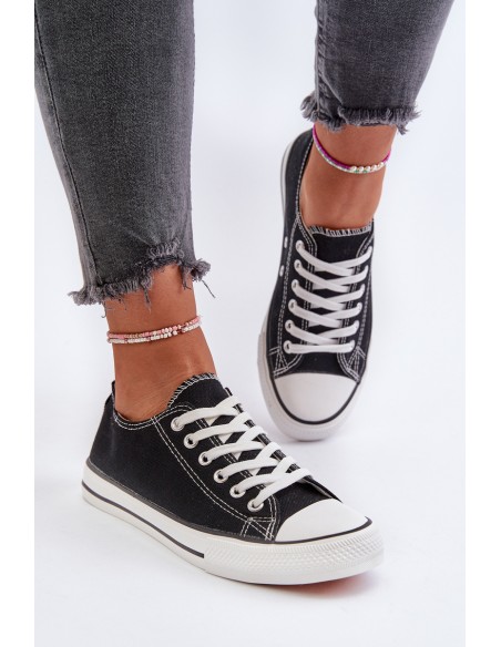 Women's Classic Low Black Sneakers Caelira