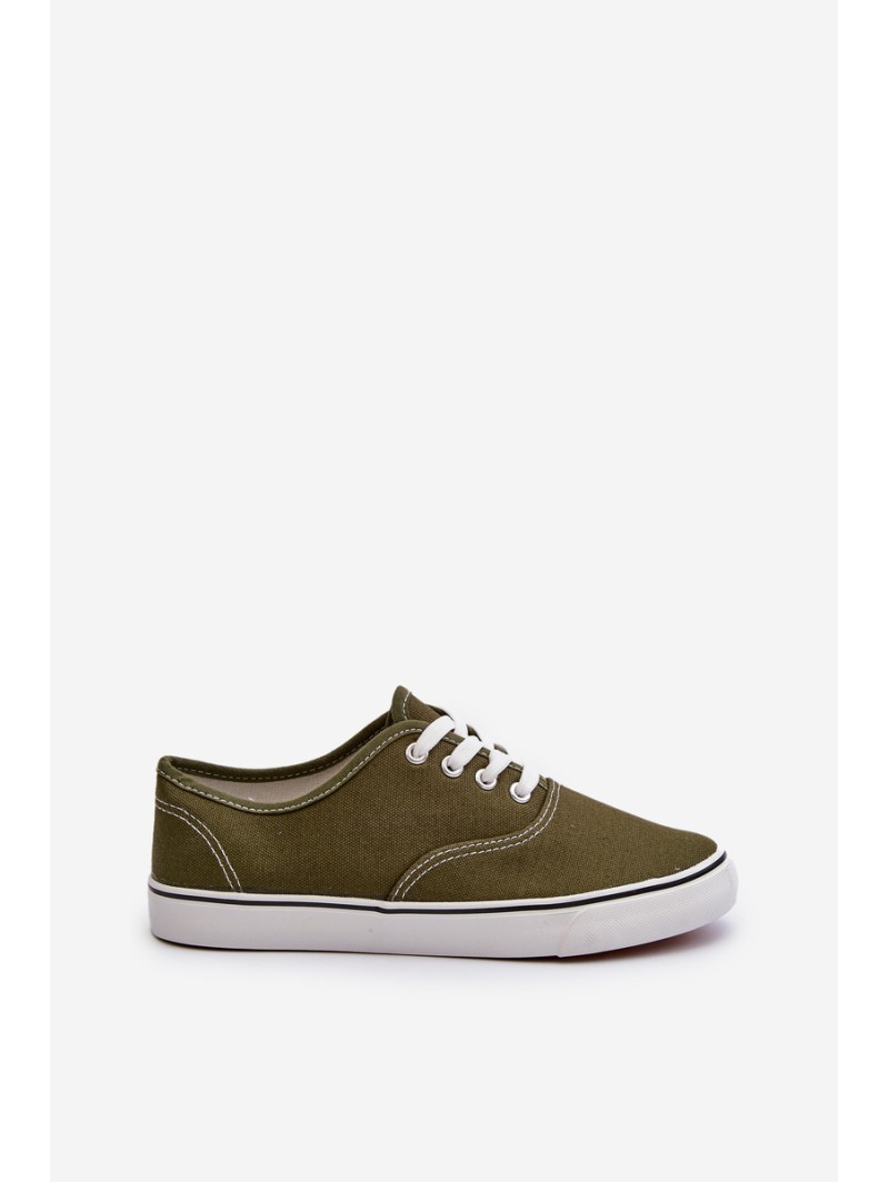Women's Classic Dark Green Canvas Sneakers Olvali