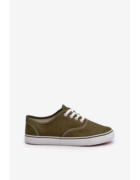 Women's Classic Dark Green Canvas Sneakers Olvali