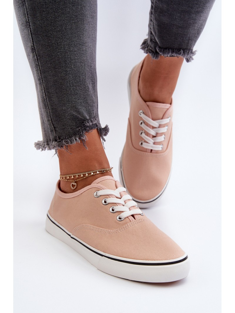 Women's Classic Pink Canvas Sneakers Olvali