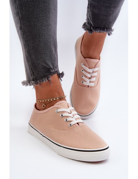 Women's Classic Pink Canvas Sneakers Olvali