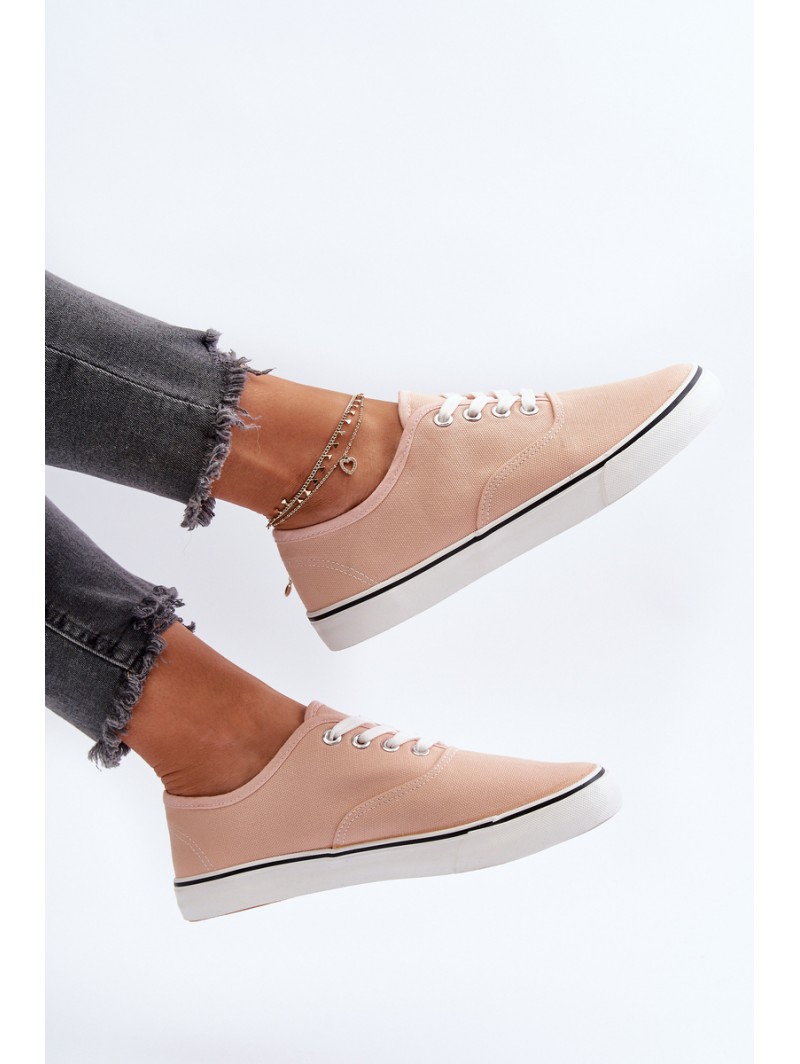 Women's Classic Pink Canvas Sneakers Olvali