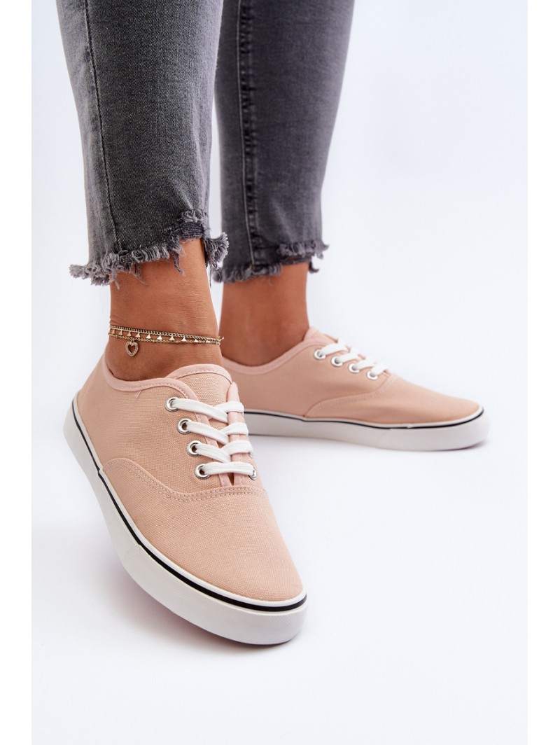 Women's Classic Pink Canvas Sneakers Olvali
