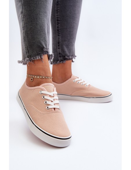 Women's Classic Pink Canvas Sneakers Olvali