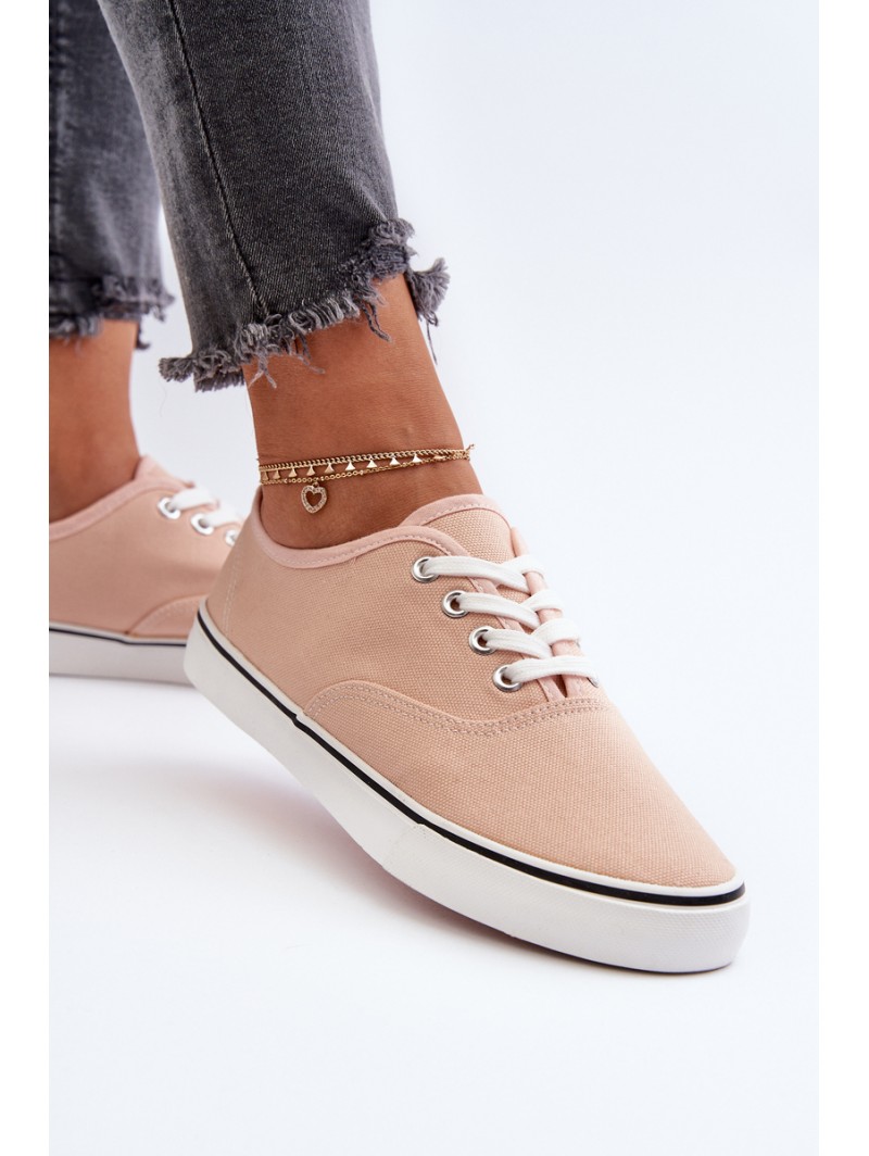 Women's Classic Pink Canvas Sneakers Olvali