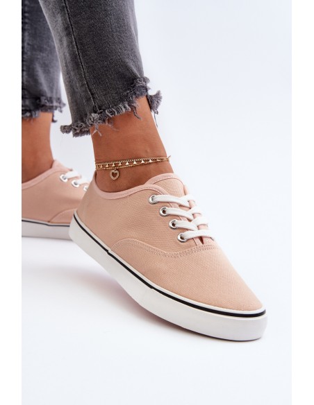 Women's Classic Pink Canvas Sneakers Olvali