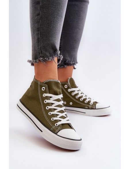 Women's Dark Green Sneakers Socerio