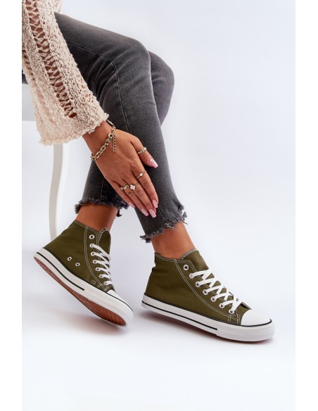 Women's Dark Green Sneakers Socerio