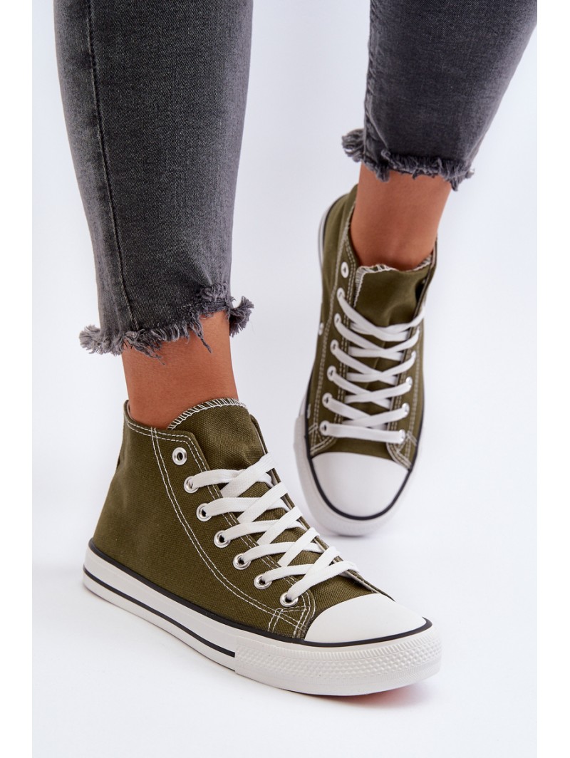 Women's Dark Green Sneakers Socerio