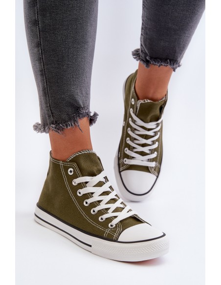Women's Dark Green Sneakers Socerio