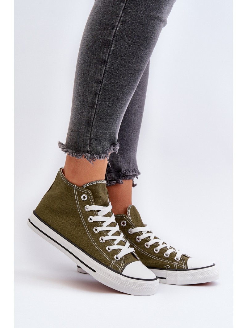 Women's Dark Green Sneakers Socerio