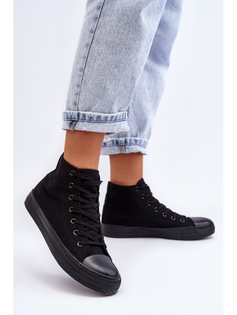 Women's Black Sneakers Socerio
