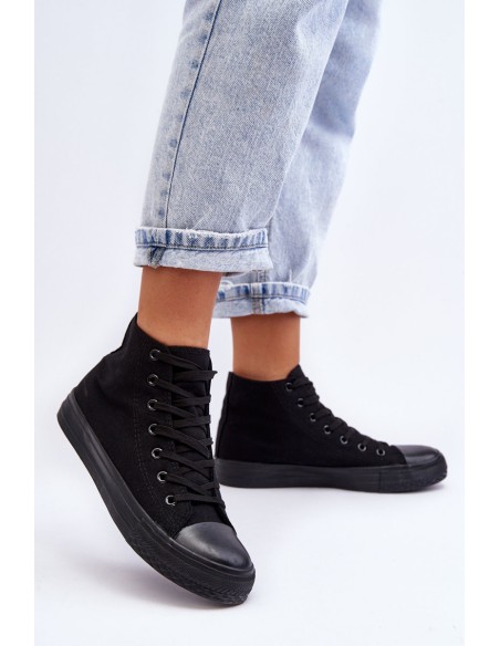 Women's Black Sneakers Socerio