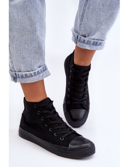 Women's Black Sneakers Socerio