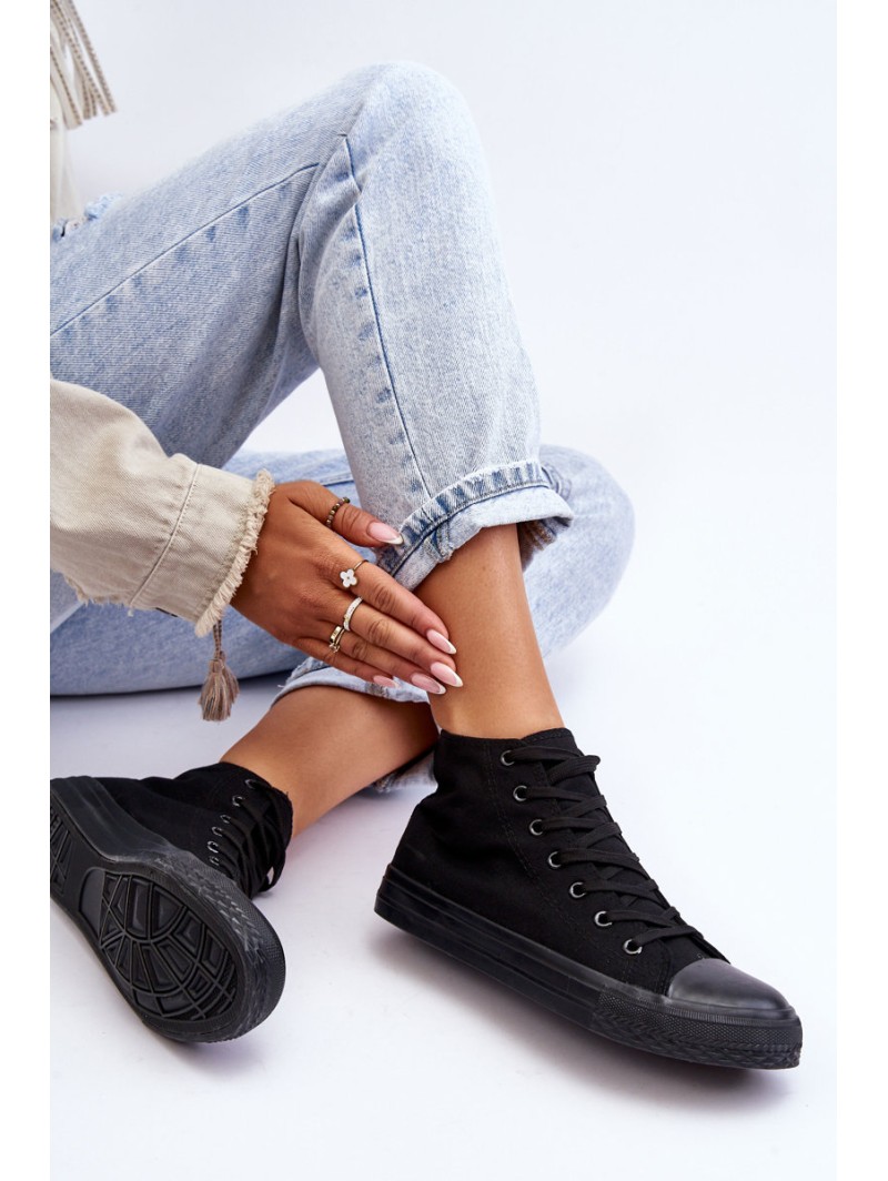 Women's Black Sneakers Socerio